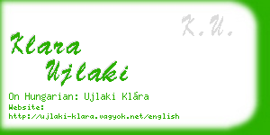 klara ujlaki business card